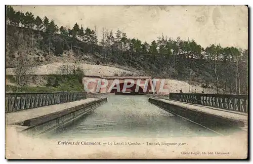 environs de Chaumont Cartes postales Le canal a Condes Tunnel