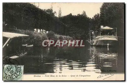 Meulan Ansichtskarte AK Petit bras de la Seine Quai de l&#39arquebuse