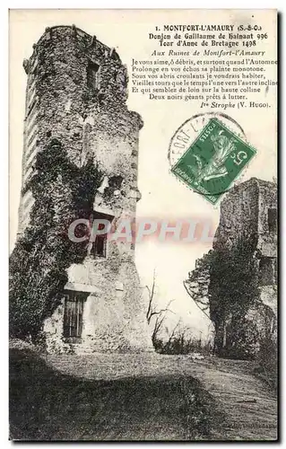 Montfort l&#39amaury Cartes postales Donjon de Guillaume de Hainaut Tour d&#39anne de Bretagne