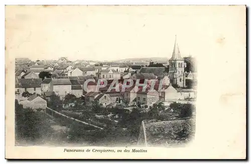 Cartes postales Panorama de Crespierres vu de Moulins