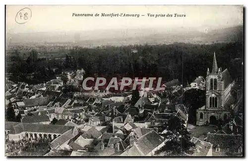 Cartes postales Montfort L&#39amaury Vue prise des tours