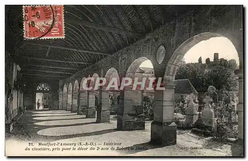 Montfort l&#39amaury Cartes postales Interieur du cimetiere pris pour le decor du 3eme acte de Robert le diable