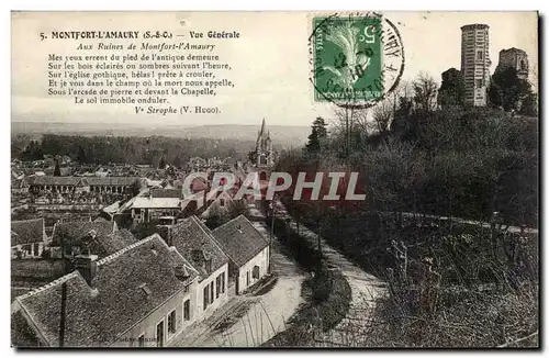 Montfort l&#39amaury Ansichtskarte AK Vue generale Aux ruines de Montfort l&#39amaury