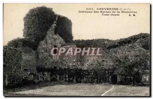 Chevreuse Ansichtskarte AK Interieur des ruines de la Madeleine Tour Ouest