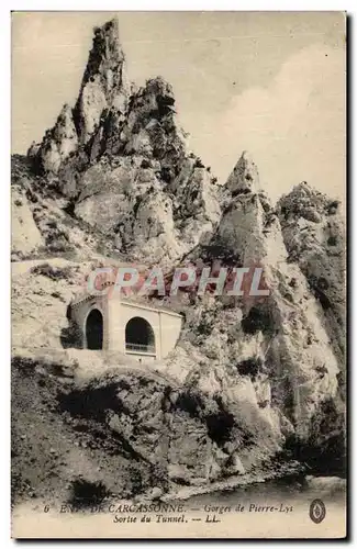 carcassonne - Gorges de Pierre Lys - Sortie du Tunnel -- Ansichtskarte AK