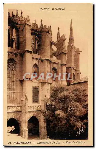 Narbonne - Cathedrale St Just Vue du Cloitre - Ansichtskarte AK