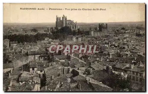 Narbonne - Panorama - Vue prise de la Clocher de St Paul - Ansichtskarte AK