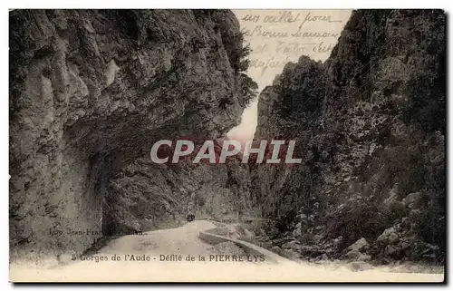 Cartes postales Gorges de l'aude Defile de la pierre Lys