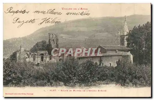 Alet Cartes postales Eglise et ruines de l'ancien eveche