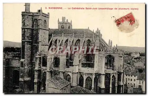 Narbonne Cartes postales La cathedrale Saint Just (assemblage de plusieurs styles)