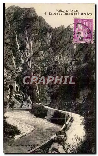 Vallee de l&#39aude Cartes postales Entree du tunnel de la pierre Lys