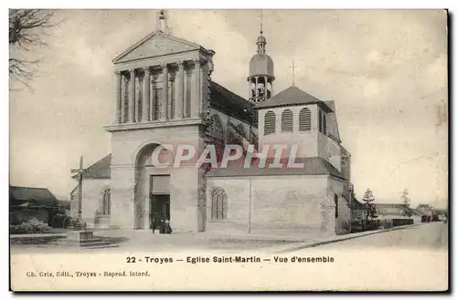 Troyes - Eglise Saint Martin - Vue d'ensemble - Cartes postales