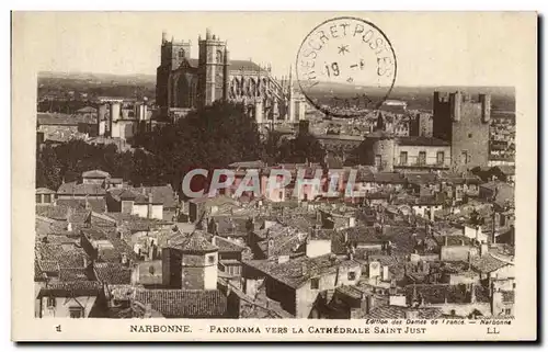 Narbonne - Panorama vers La Cathedrale Saint Just - Cartes postales