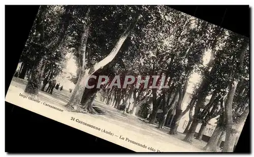 Carcassonne Cartes postales La promenade cote Prefecture