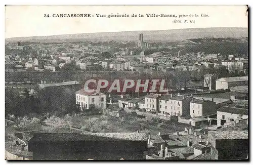 Carcassonne Cartes postales Vue generale de la port basse