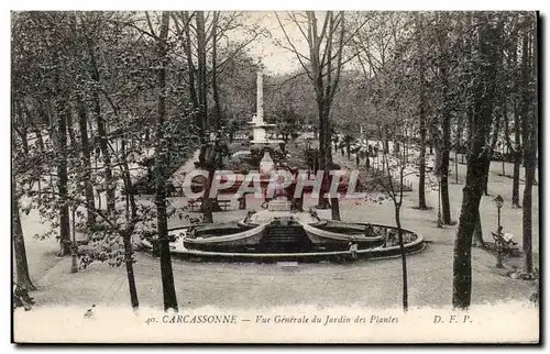 Carcassonne Cartes postales Vue generale du jardin des plantes