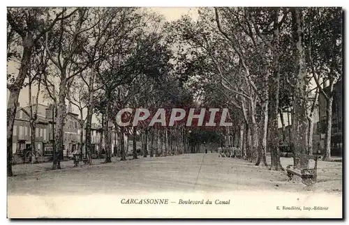 Carcassonne Ansichtskarte AK Boulevard du canal