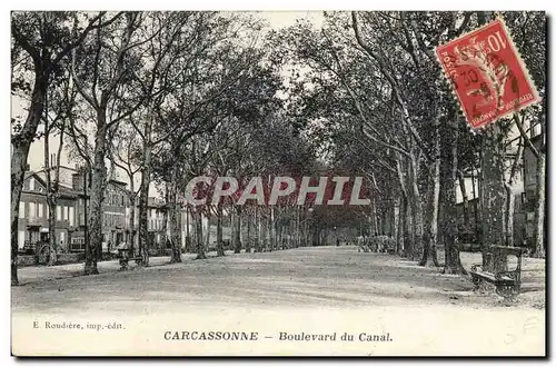 Carcassonne Ansichtskarte AK Boulevard du canal