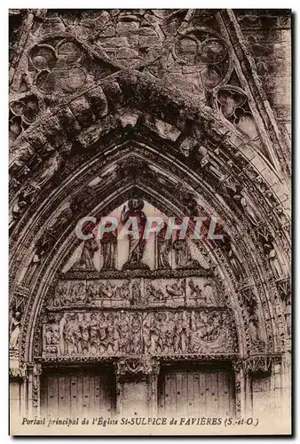 Cartes postales Portail principal de l'eglise St Sulpice de Favieres