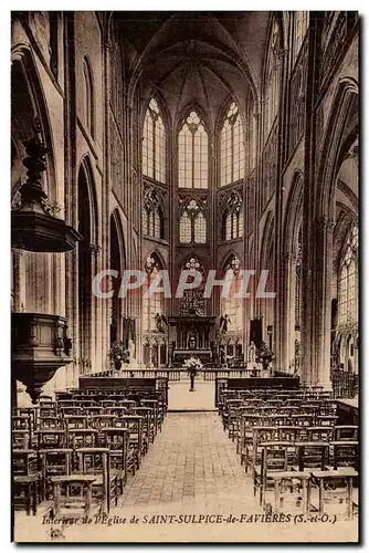 Cartes postales Interieur de l'eglise Saint Sulpice de Favieres
