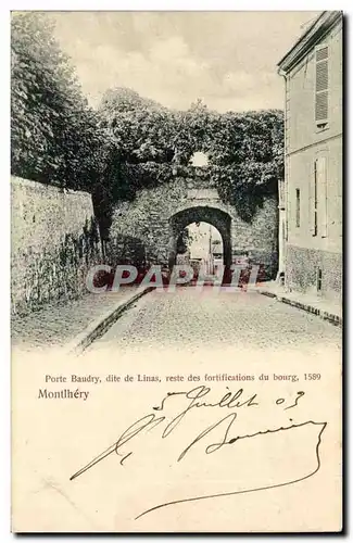 Montlhery Ansichtskarte AK Porte Baudry dite de Linas Reste des fortifications fu bourg
