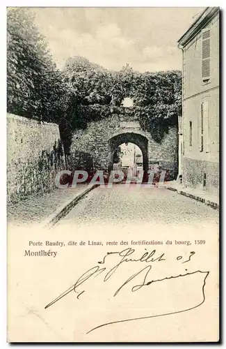 Montlhery Cartes postales Porte Baudry dite de Linas Reste des fortifications fu bourg