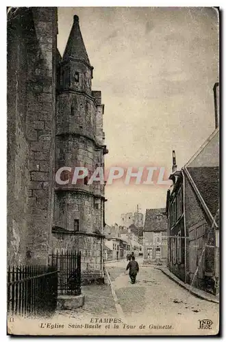 Etampes Ansichtskarte AK L&#39eglise Saint Basile et la Tour de Guinette