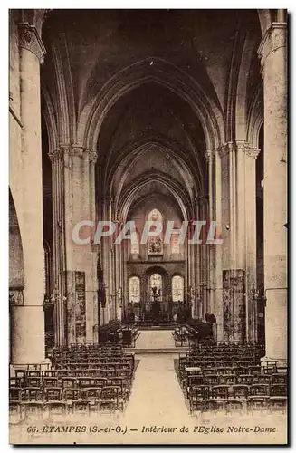 Etampes Cartes postales Interieur de l'eglise Notre Dame