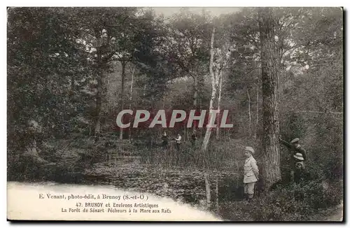 Cartes postales BRunoy et environs artistiques La foret de Senart Pecheurs a la mare aux rats