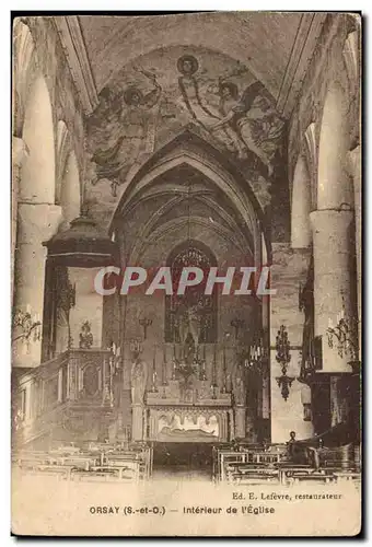 Orsay Cartes postales Interieur de l'eglise
