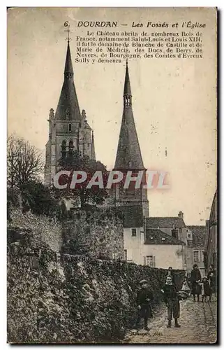 Dourdan Cartes postales Les fosses et l&#39eglise