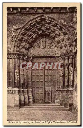 Etampes Cartes postales Portail de l&#39eglise Notre DAme