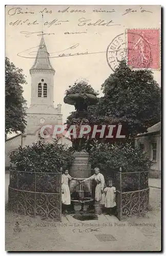Montgeron Cartes postales La fontaine de la place Rottembourg