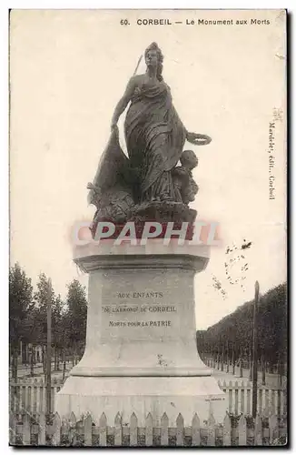 Corbeil Cartes postales Le monument aux morts