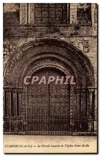 Etampes Cartes postales Le portail byzantin de l&#39eglise Saint Basile