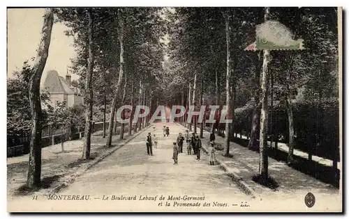 Cartes postales Montereau Le boulevard Leboeuf de Mont Germont et la promenade des Noues