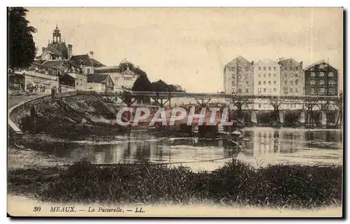 Cartes postales Meaux La passerelle