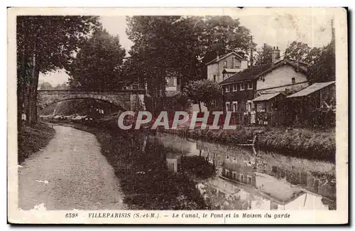 Cartes postales Villeparisis Le canl Le pont et la maison de garde