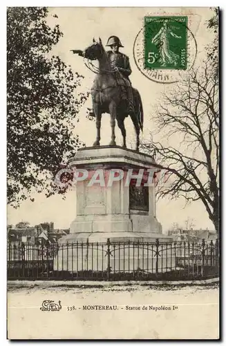 Cartes postales Montereau Statue de Napoleon 1er