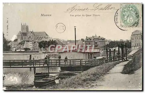 Cartes postales Meaux Vue du quai Thiers