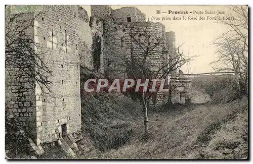 Provins Cartes postales Porte Saint Jean (vue prise dans le fosse des fortifications)