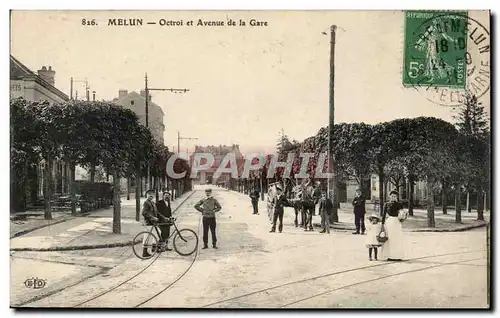 Melun Ansichtskarte AK Octro et avenue de la gare