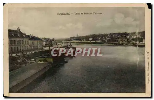 Montereau Cartes postales Quai de Seine et Tuileries