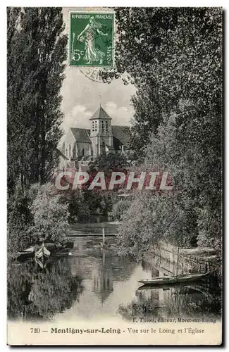 Montigny sur Loing Cartes postales Vue sur le Loing et l&#39eglise