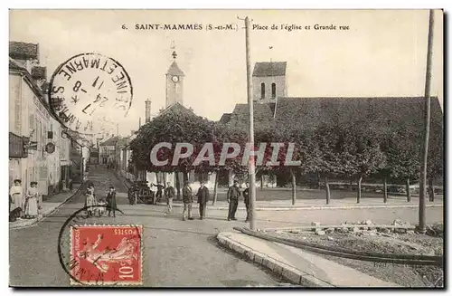 Saint Mammes - Place de l'Eglise et Grande rue- Cartes postales