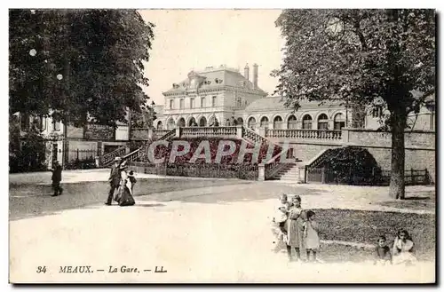 Meaux - La Gare - enfants - Cartes postales