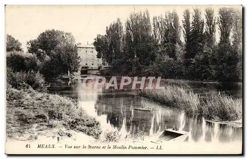 Meaux - Vue sur la Marne et le Moulin Pommier - Cartes postales