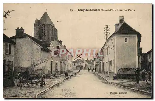 Jouy le Chalet - Rue de Paris - charrue - plow - plough - - Ansichtskarte AK