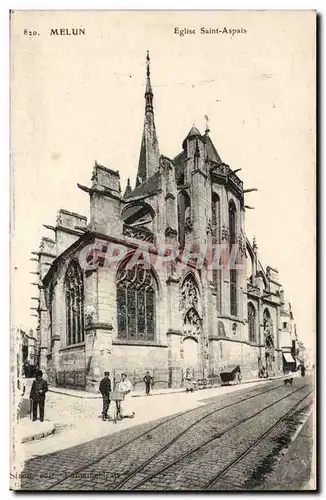 Melun Cartes postales Eglise Saint Aspasi