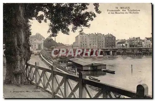 Meaux Ansichtskarte AK Promenade des Trinitaires et les moulins de l&#39echelle